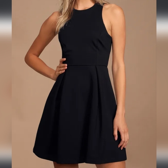 Lulu's Cutout and About Black Skater Dress - Picture 4 of 10